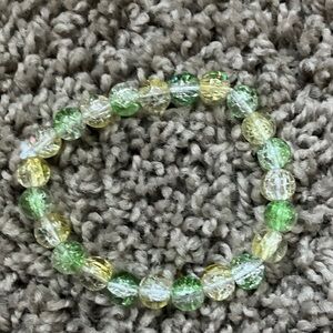Green and Yellow Beaded Bracelet